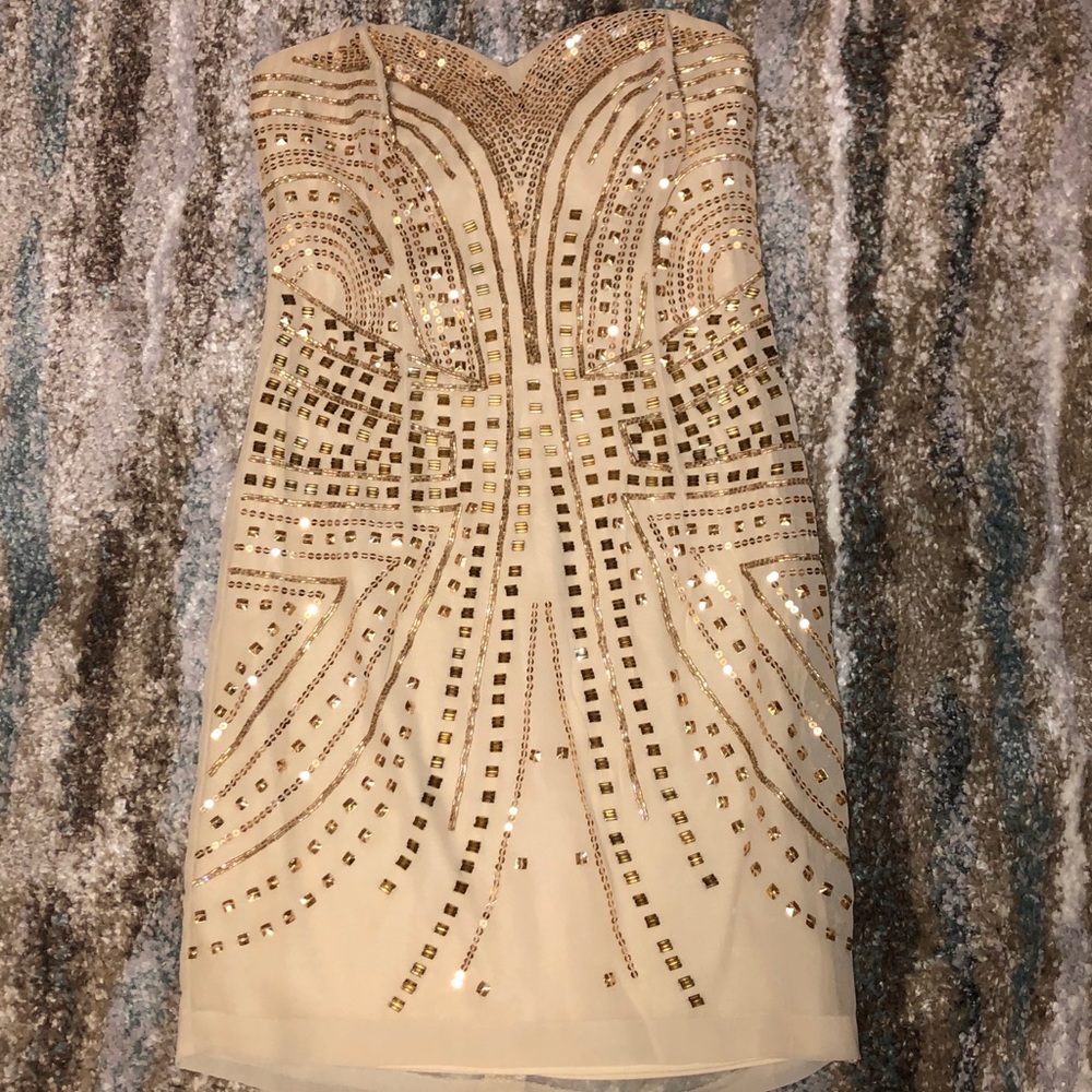 H&M Sequin Gold Dress